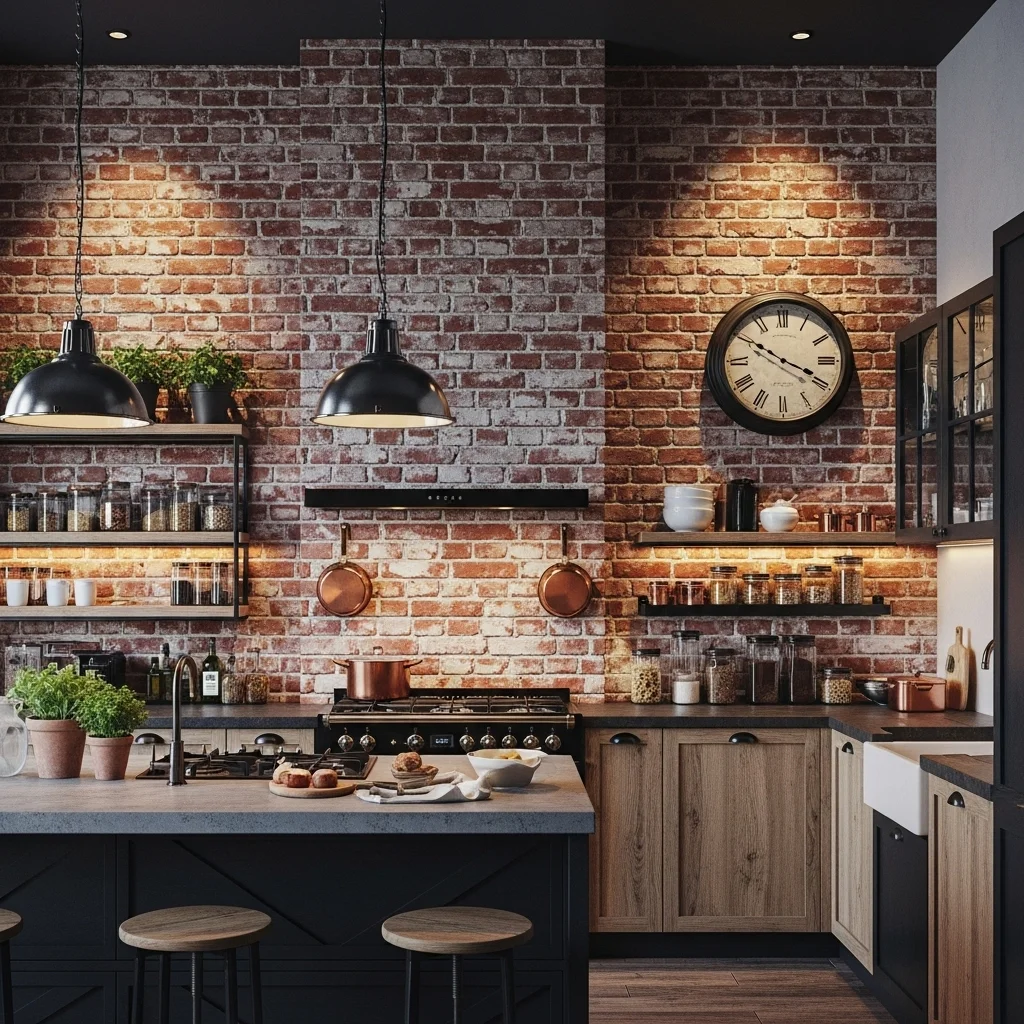 Try a Brick Wall for Industrial Charm