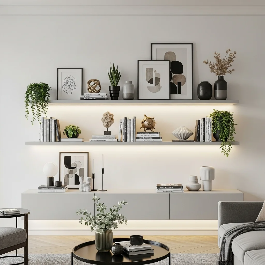 Try a Floating Shelf Display