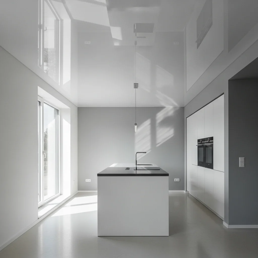  Try a Glossy White Ceiling for Extra Light Reflection