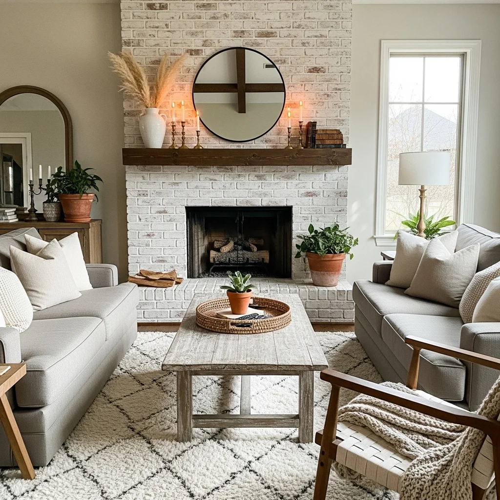  Try a Whitewashed Brick Finish