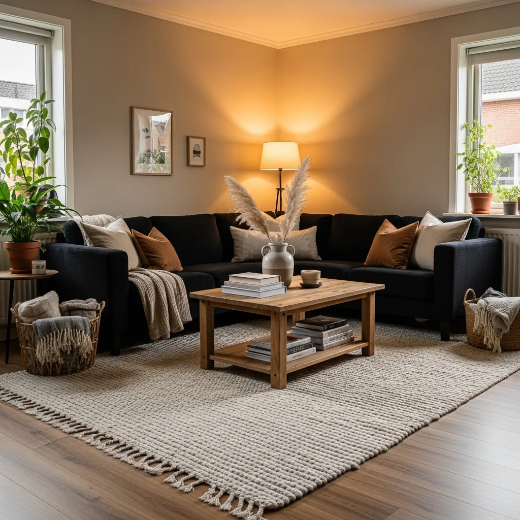 Use Beige or Brown Accents for Warmth