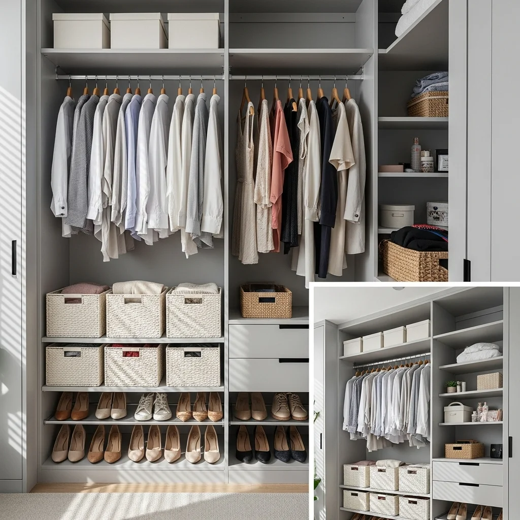  Use Coordinated Hangers and Baskets