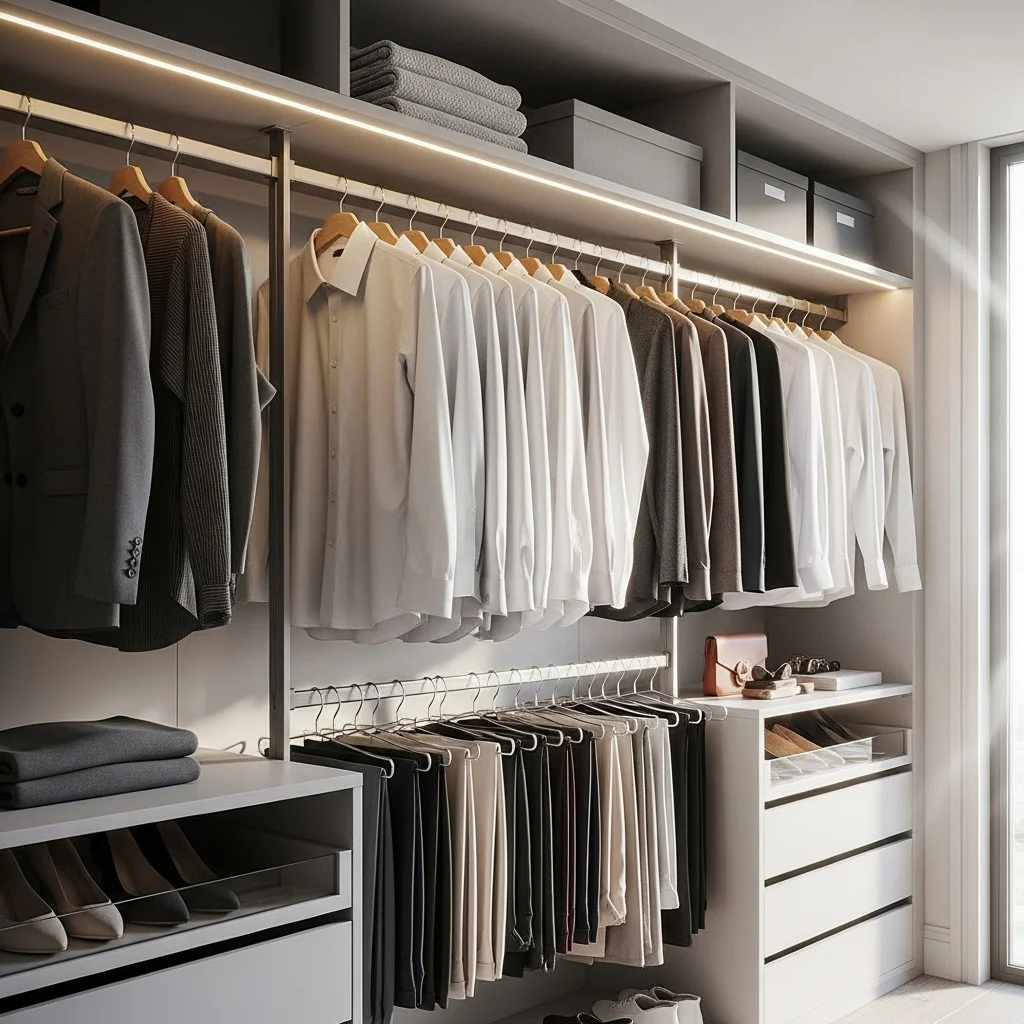 Use Double Hanging Rods