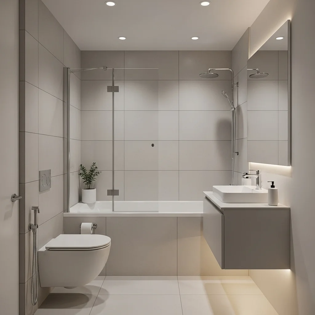 Use Glass Panels Instead of a Shower Curtain