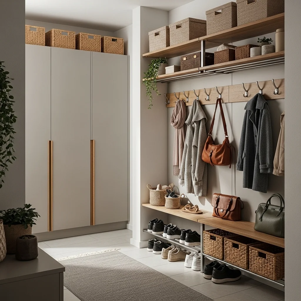 Use IKEA LILLÅNGEN for Narrow Mudrooms