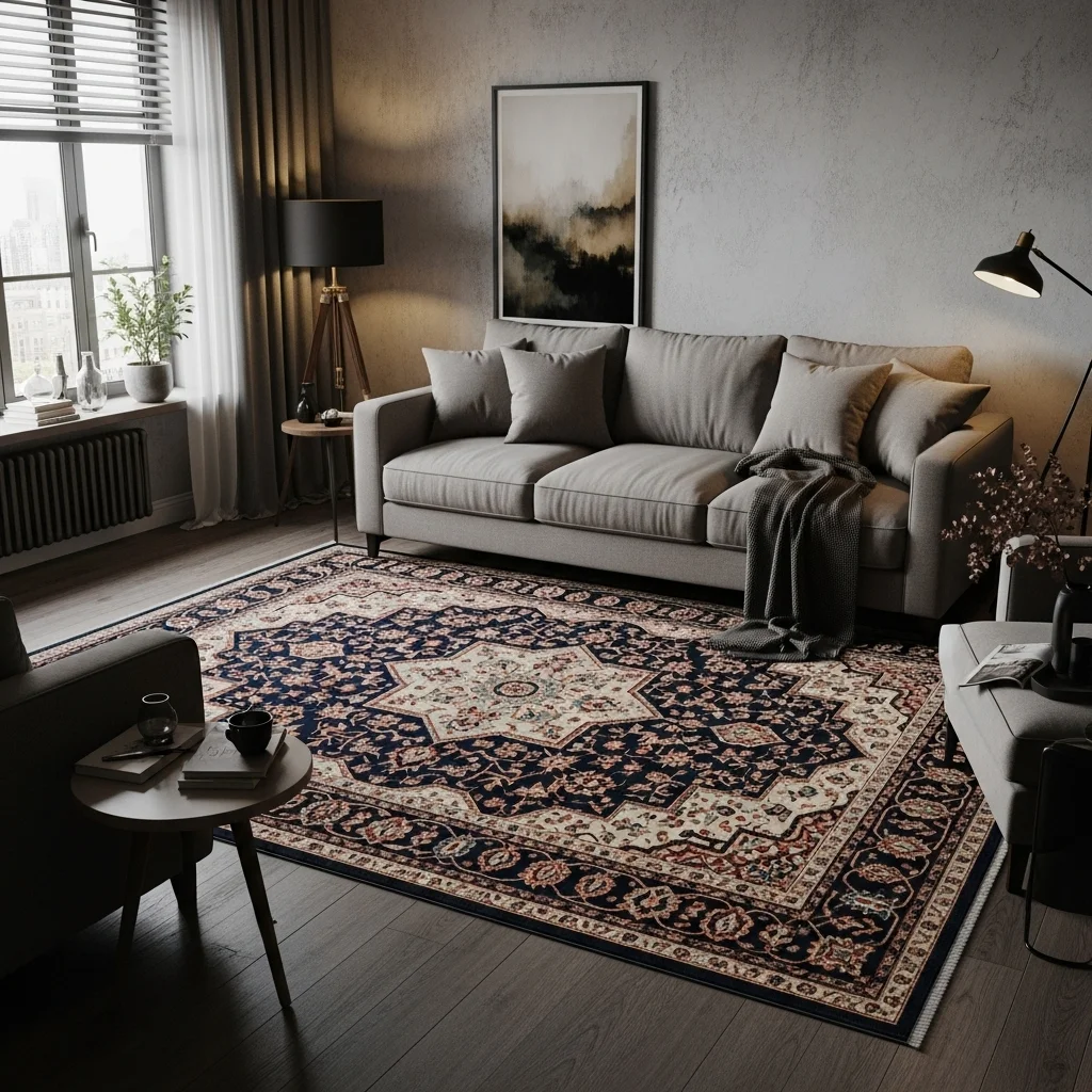 Use Large Rugs to Ground the Space
