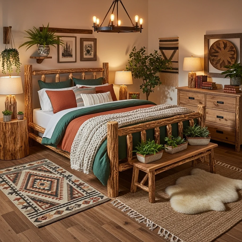  Use Log or Timber Bed Frames