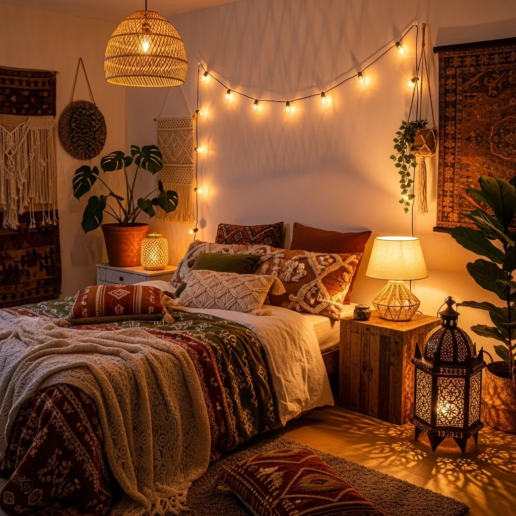 Use Low, Cozy Lighting