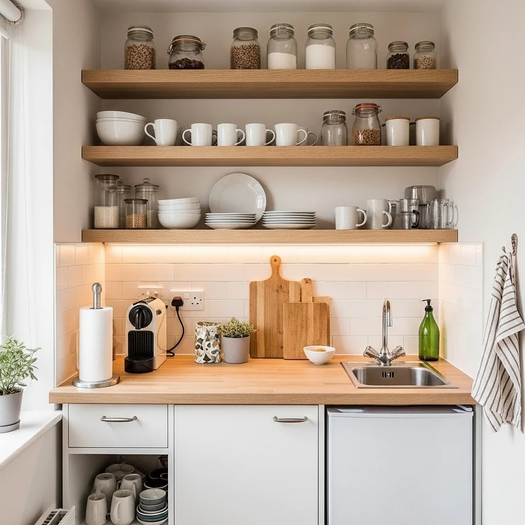  Use Open Shelving for Visual Lightness