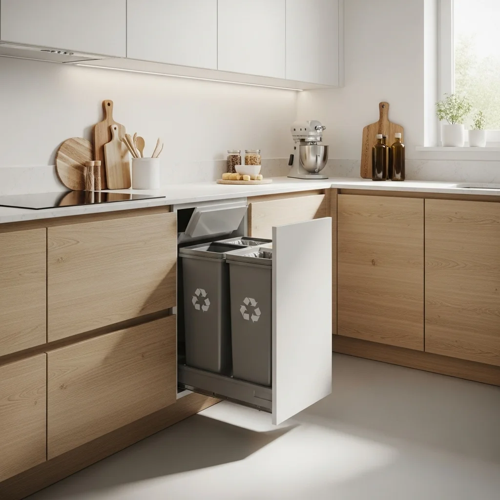 Use Pull-Out Trash and Recycling Bins