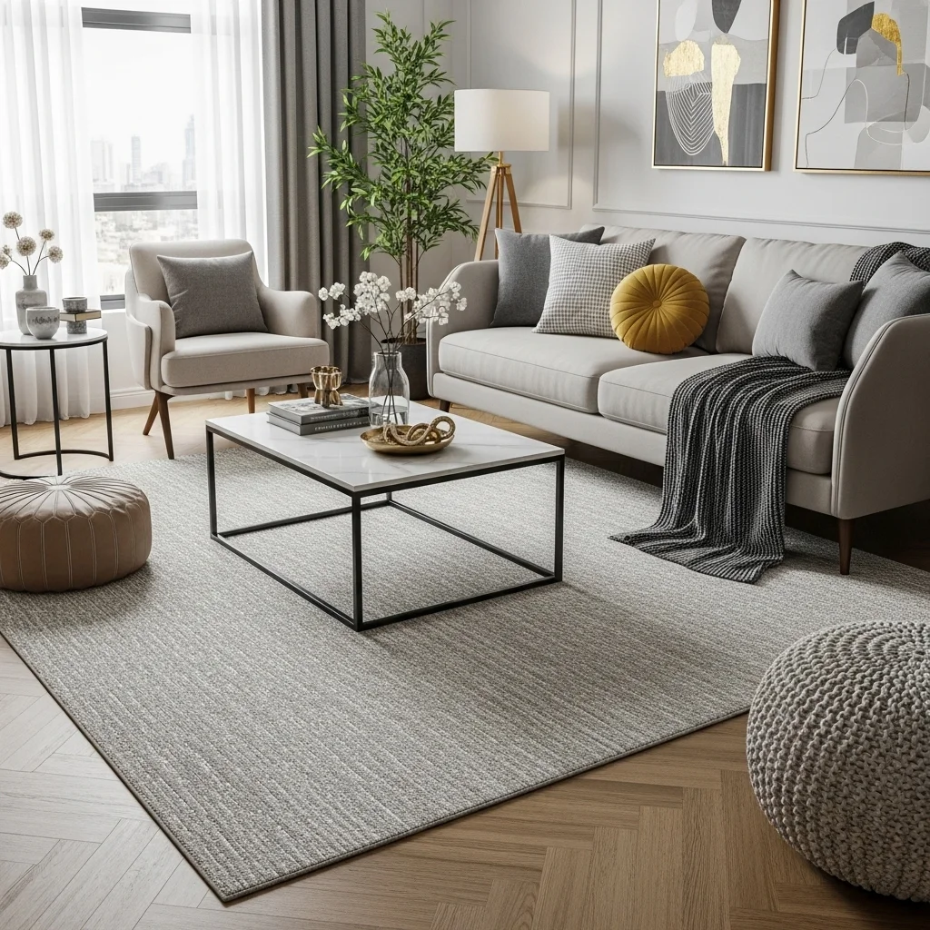 Use Rugs with Subtle Metallic Threads