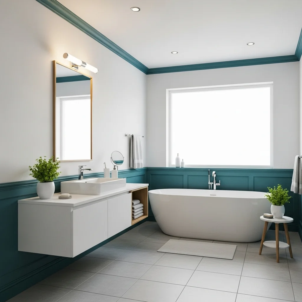 Use Teal Accent Paint on Doors or Trim