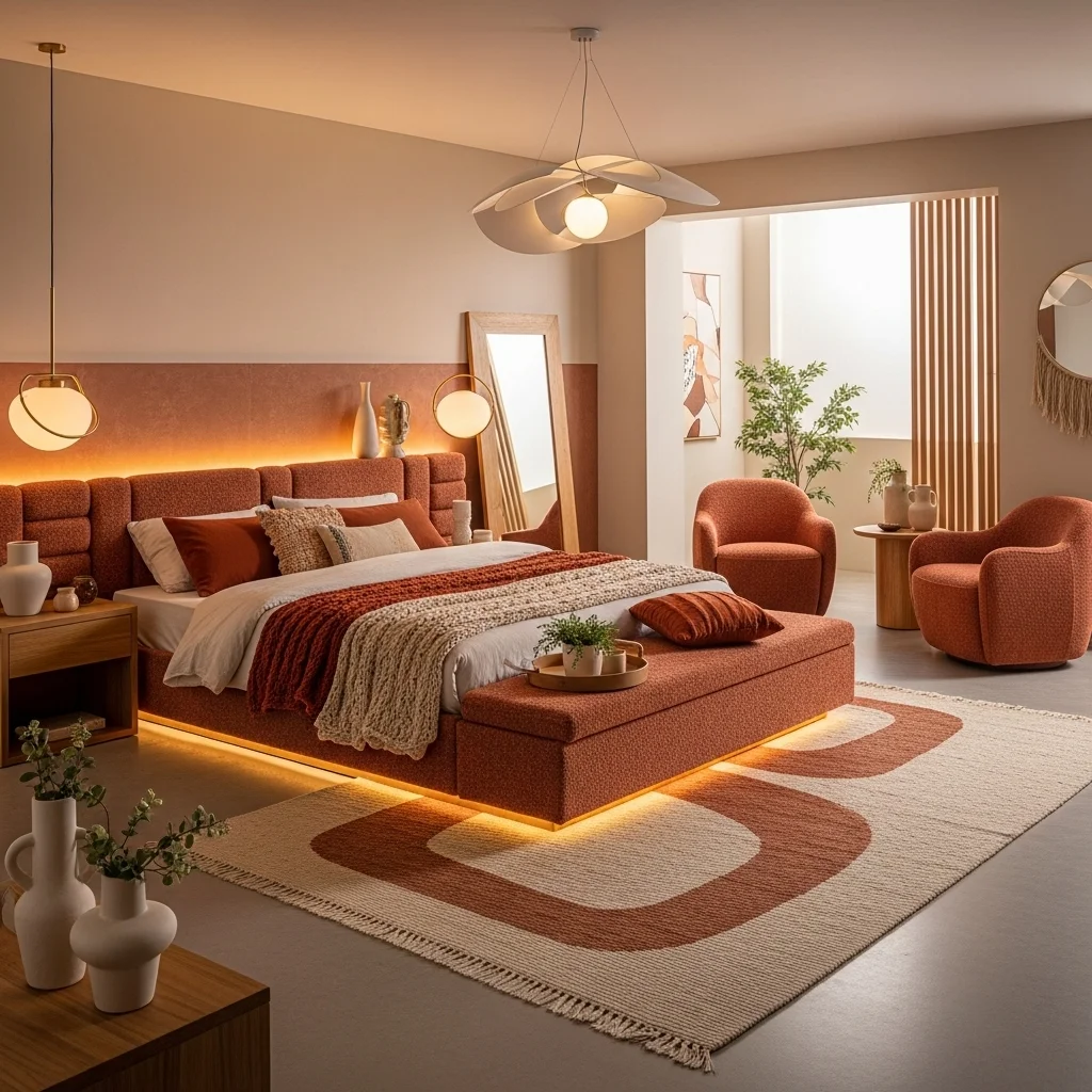 Use Terracotta Upholstered Furniture