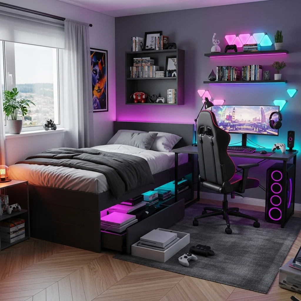 Use Under-Bed or Hidden Storage