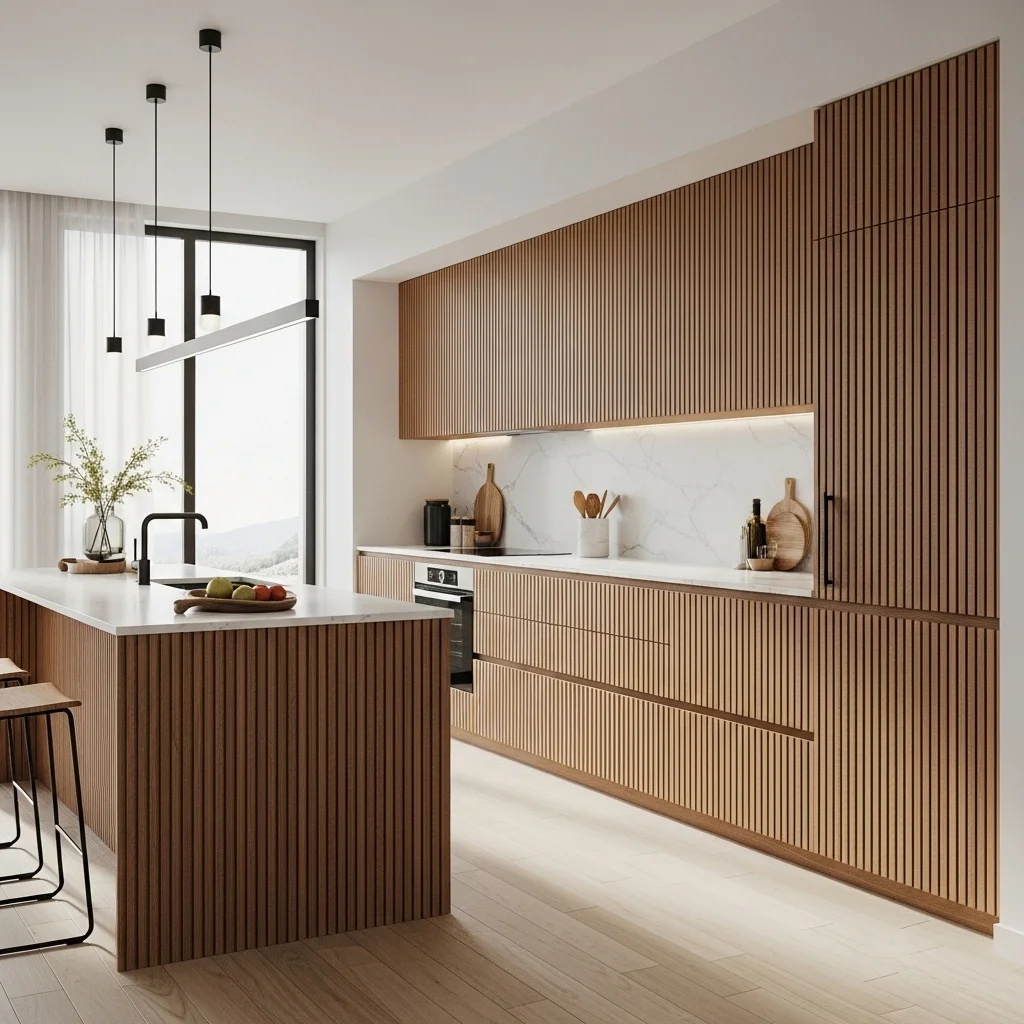  Use Vertical Slat Paneling for Modern Lines