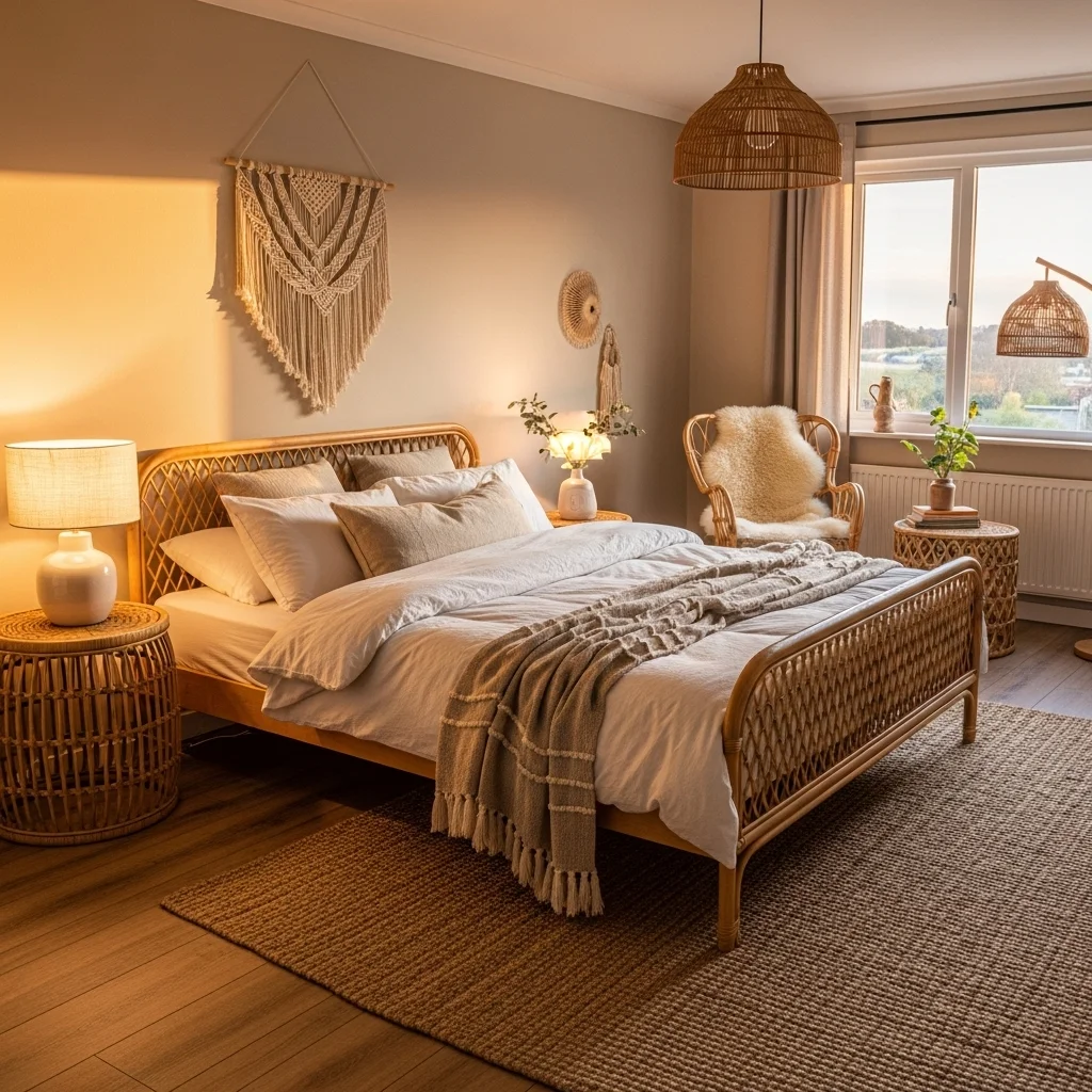 Use Woven or Rattan Furniture