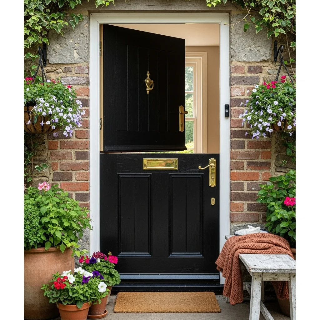 Use a Black Dutch Door for Charming Character