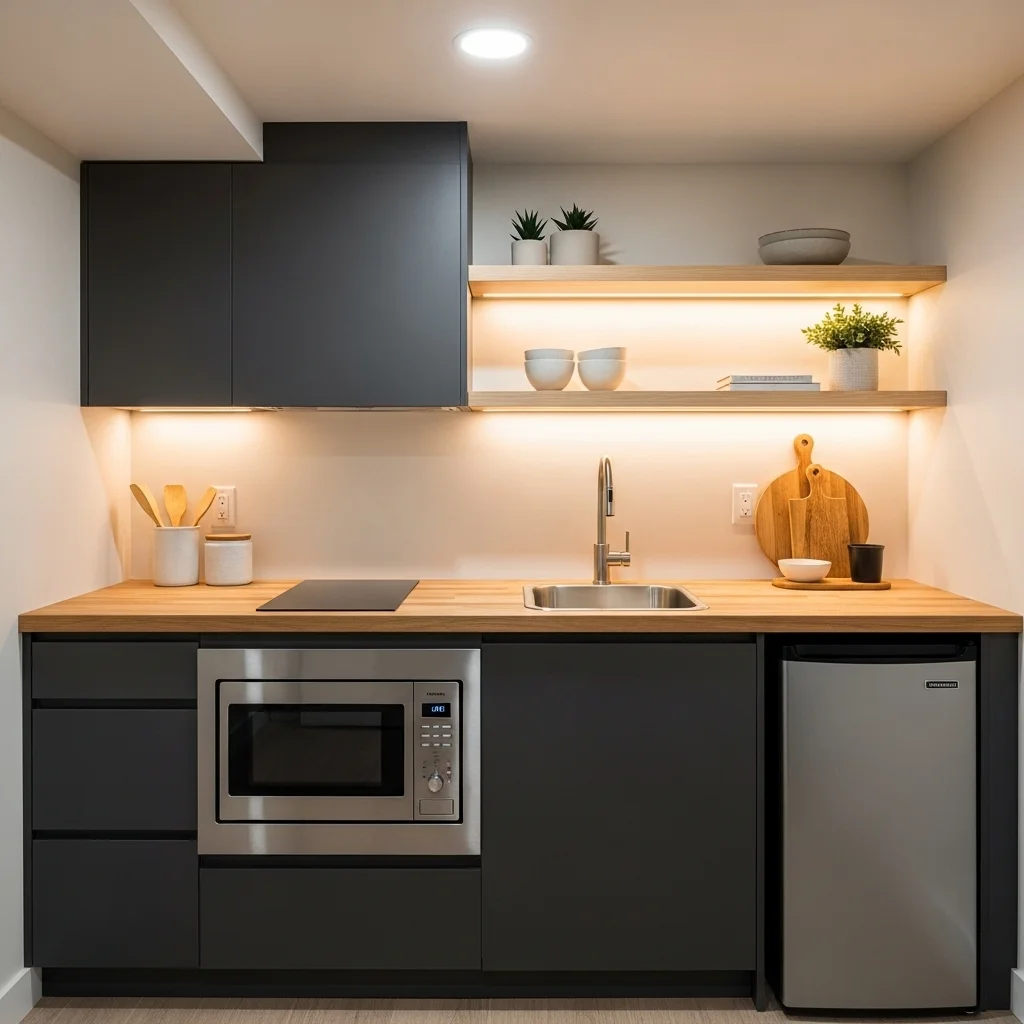 Use a Mini Fridge and Compact Appliances