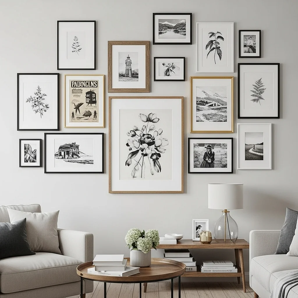 Use a Mix of Frame Finishes