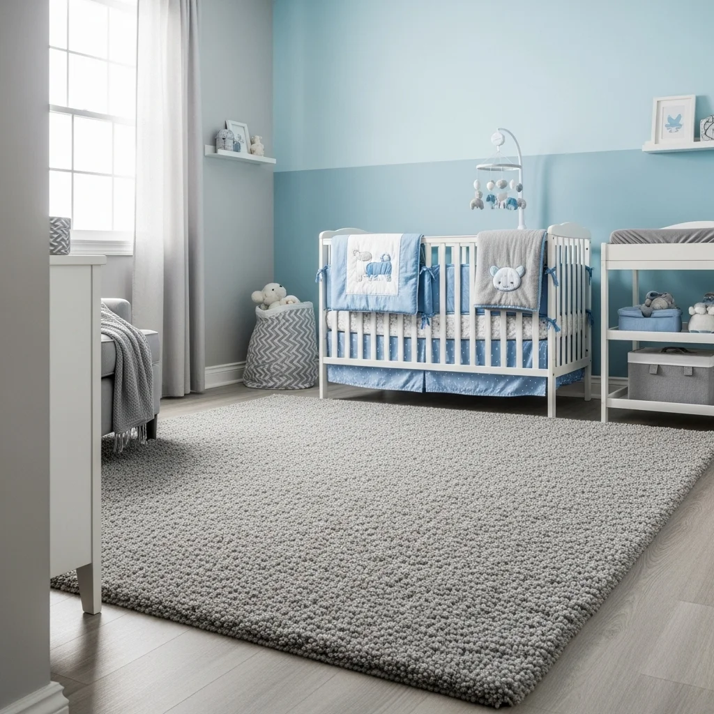  Use a Plush Grey Rug for Comfort