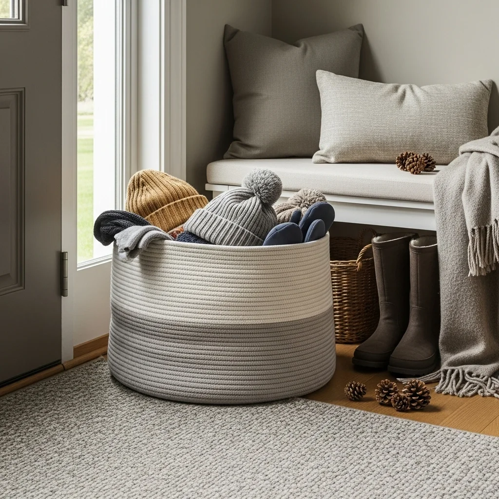 Use a Soft Rope Basket for Family-Size Storage