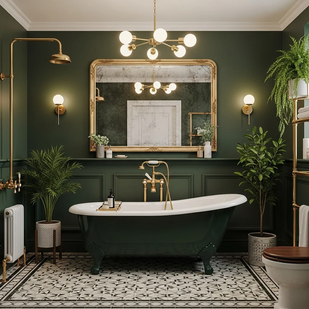 Victorian Clawfoot Emerald Enclave