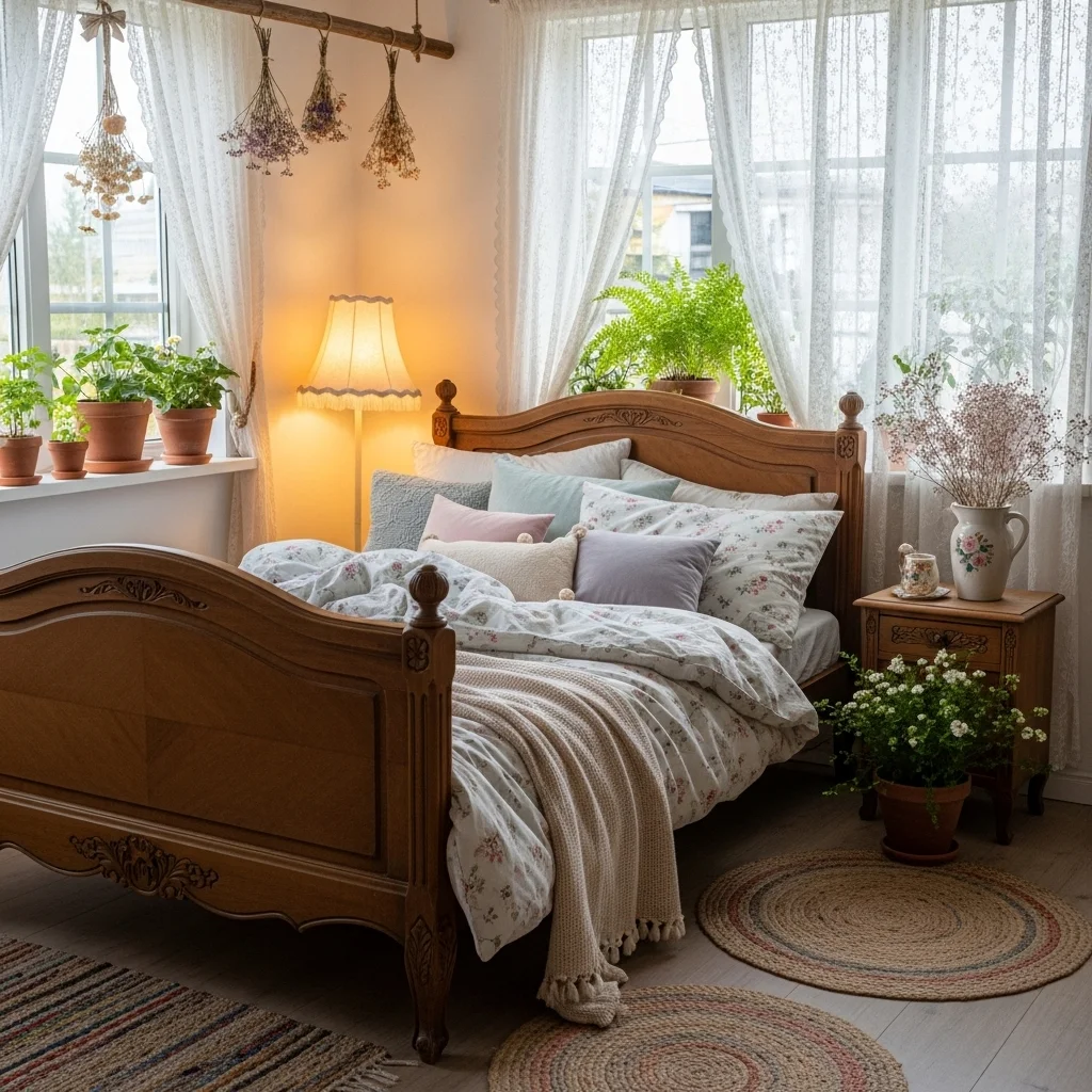  Vintage Wooden Bed Frame