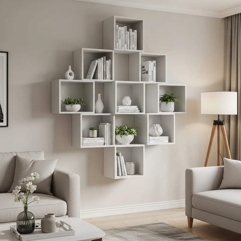  Floating Cube Shelves