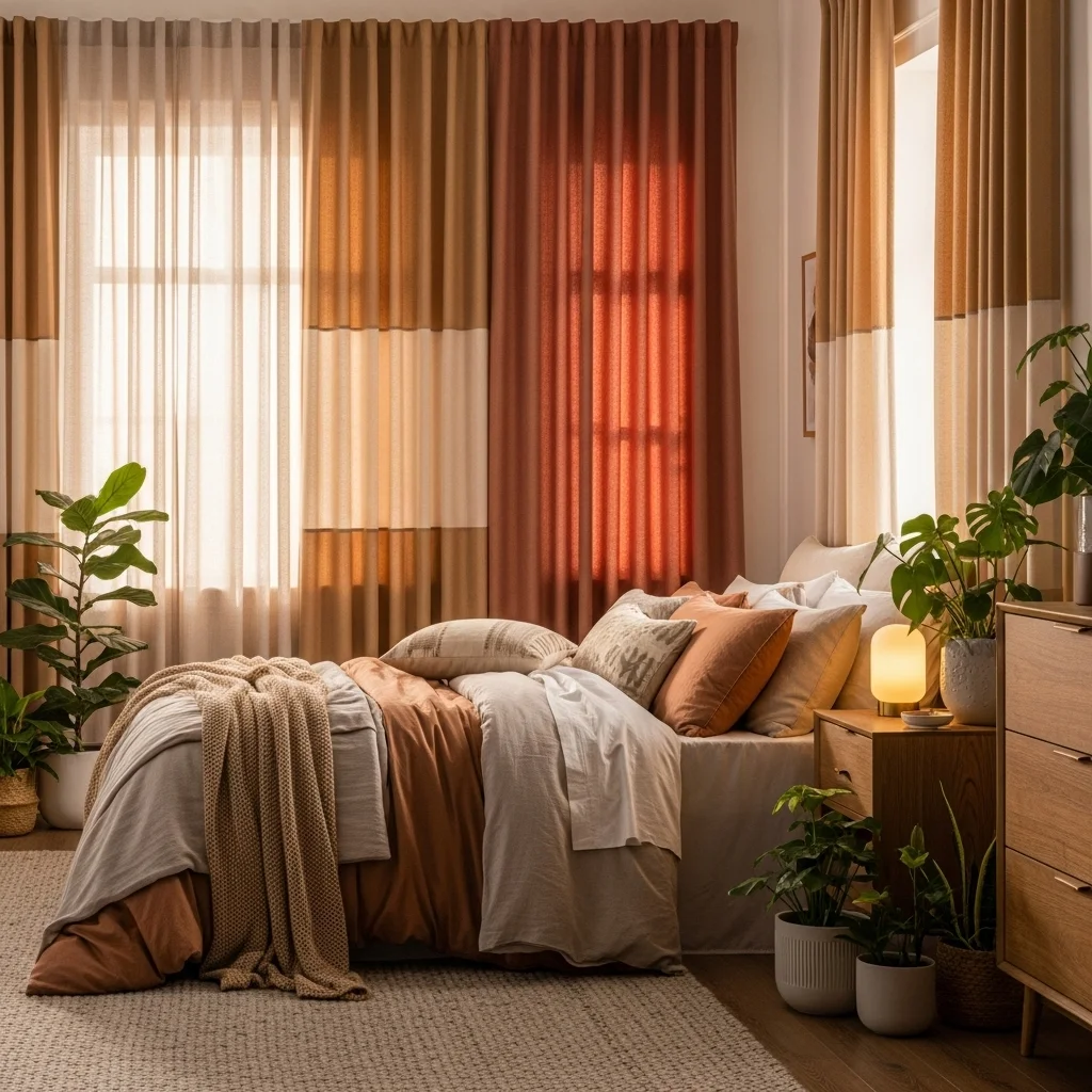 Warm-toned Curtains and Drapes