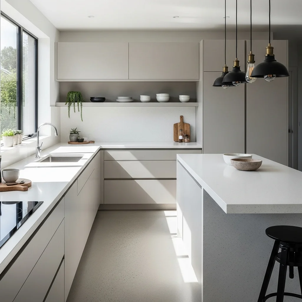  White Concrete Countertops