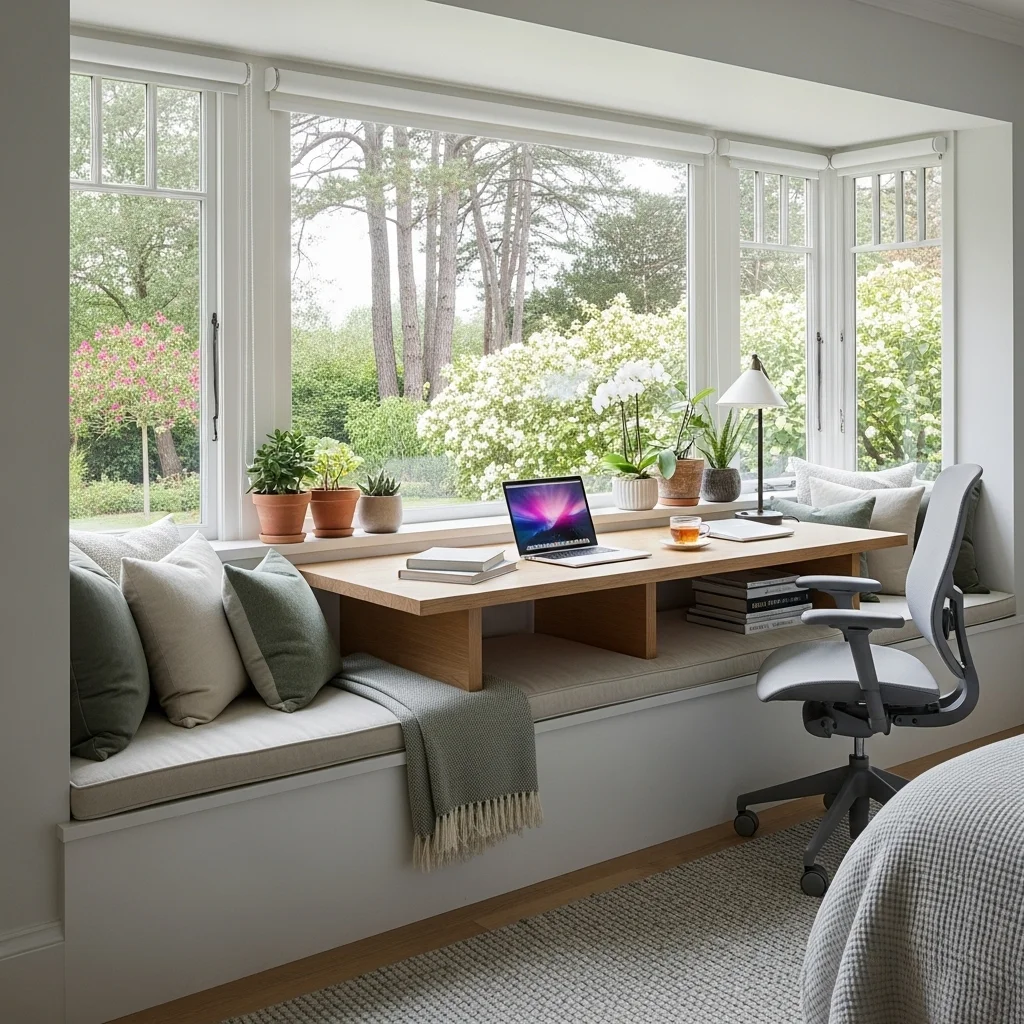 . Window-Bay Bench Desk