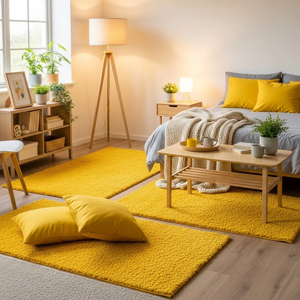 Yellow Throw Rugs