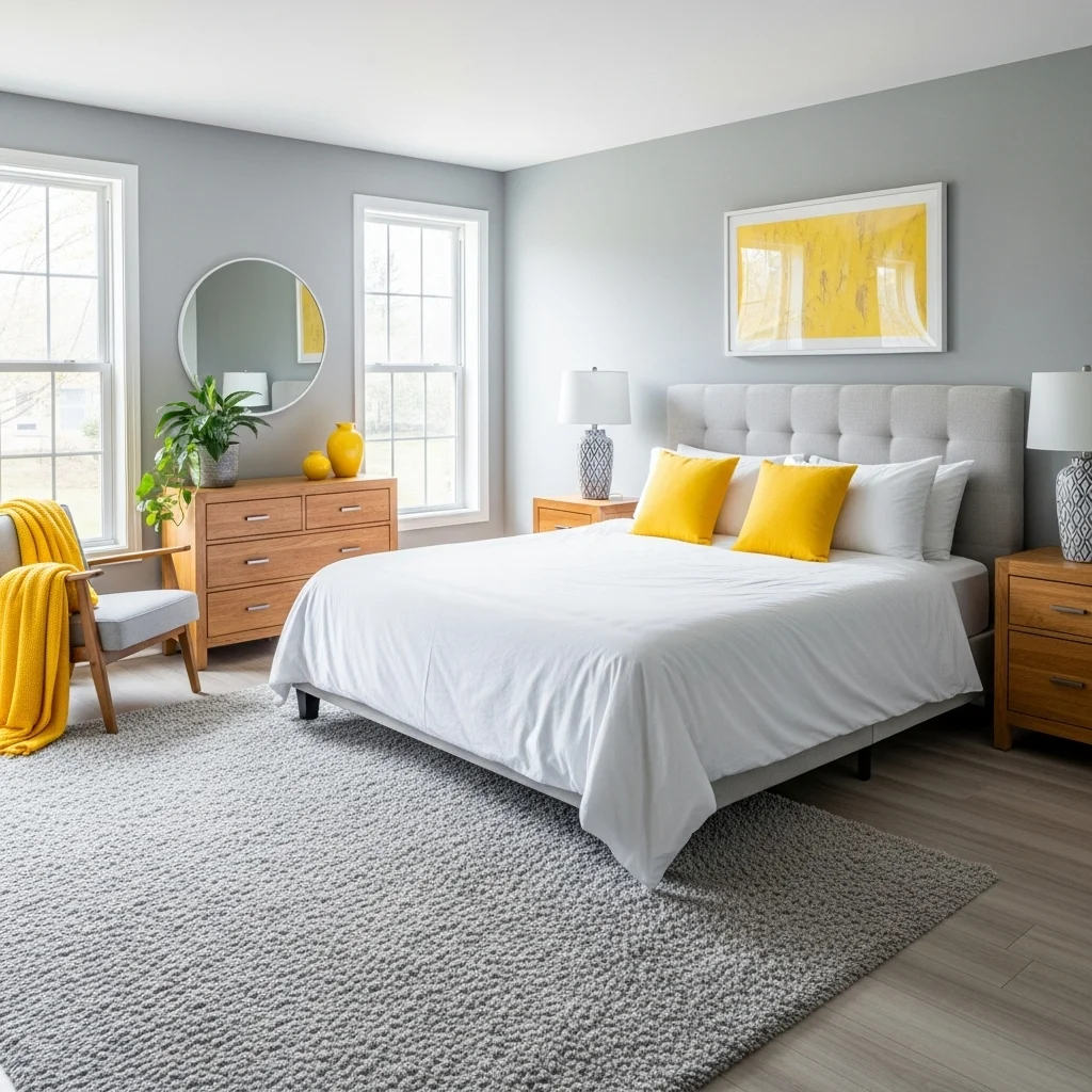Yellow and Gray Color Scheme