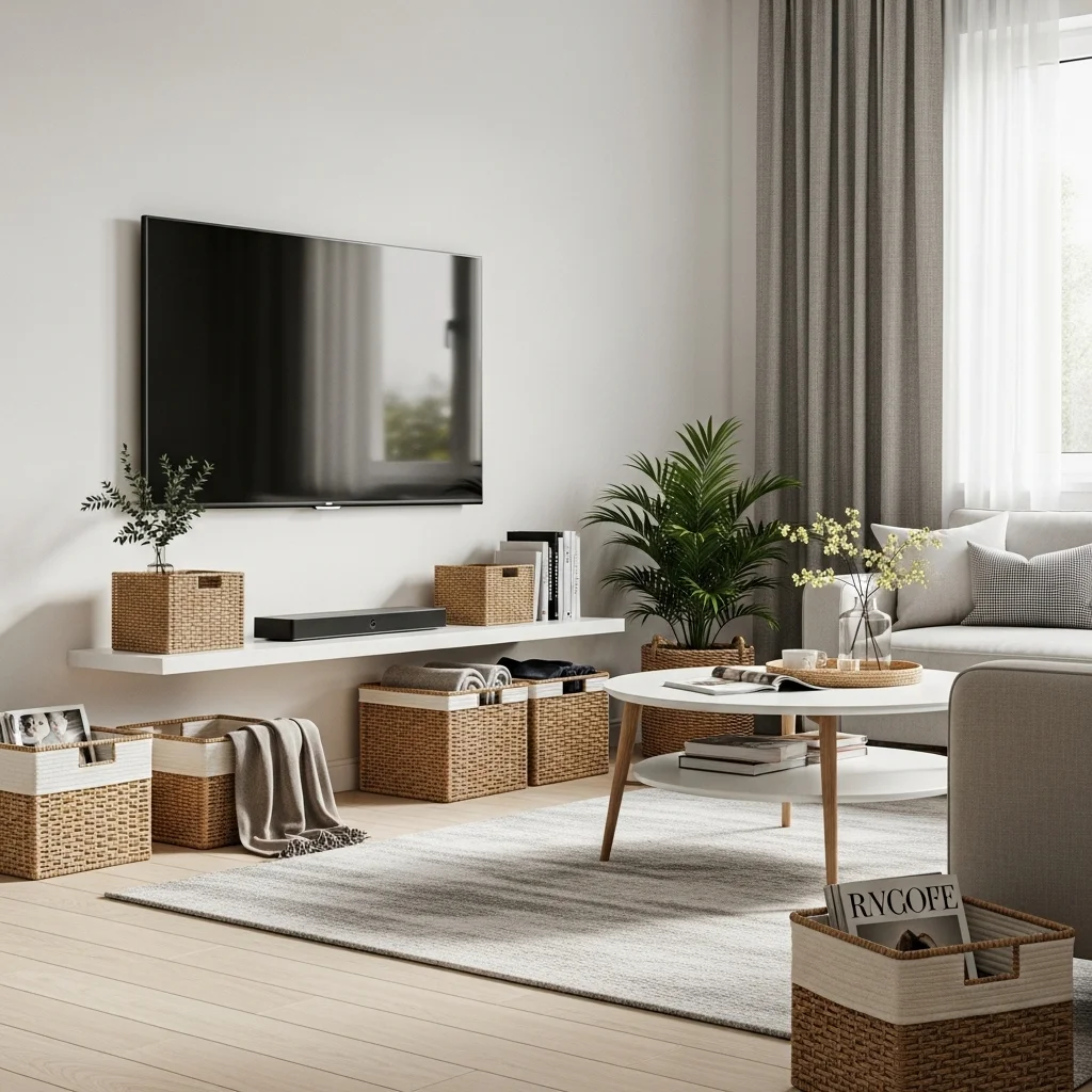 Add Decorative Storage Baskets