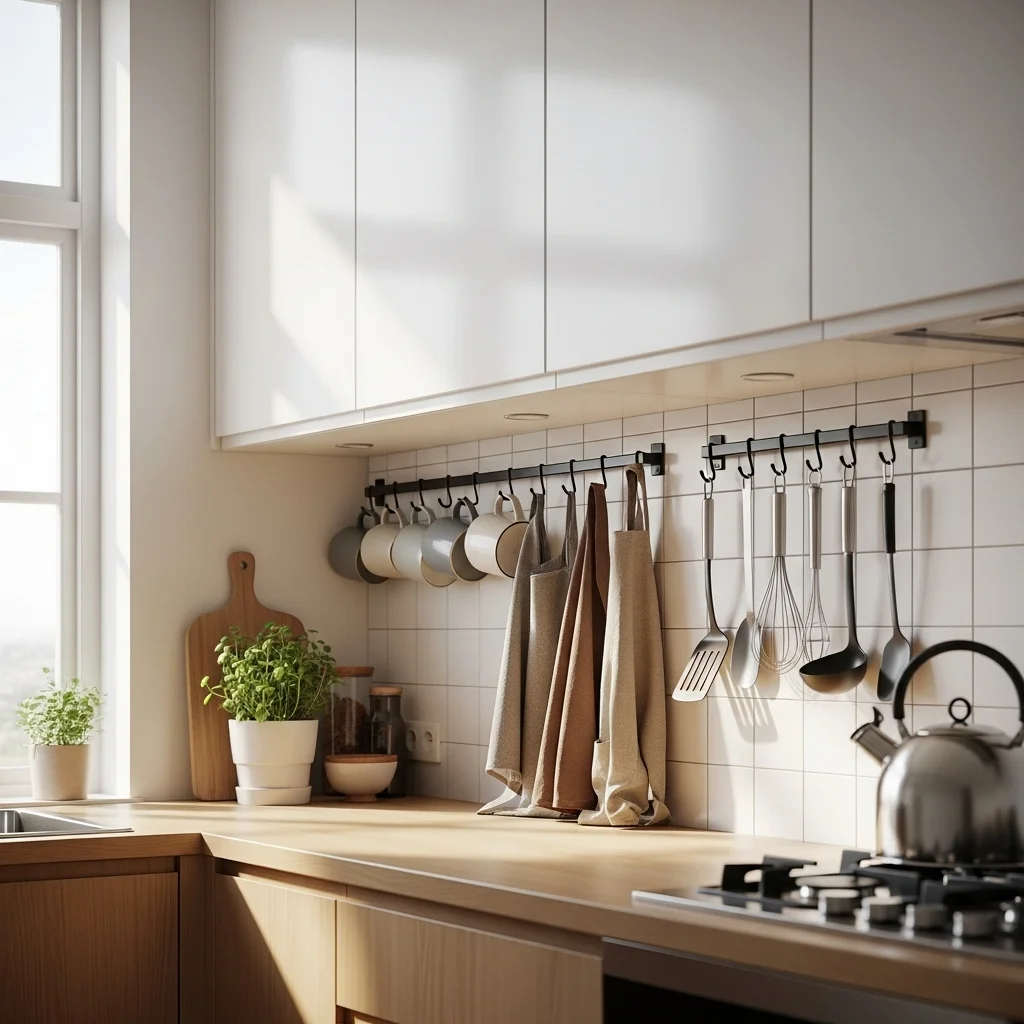 Add Hooks for Mugs, Aprons, or Utensils