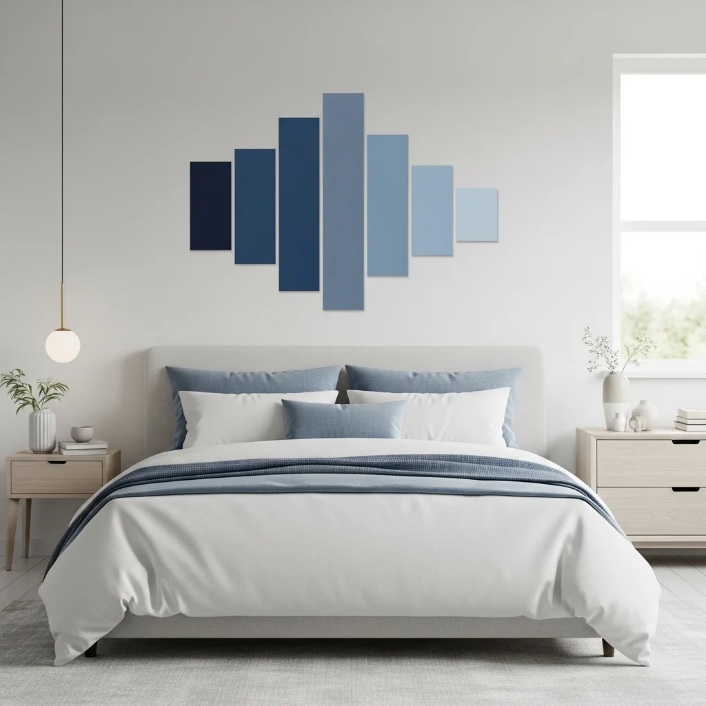 Add Minimal Wall Art in Blue Tones