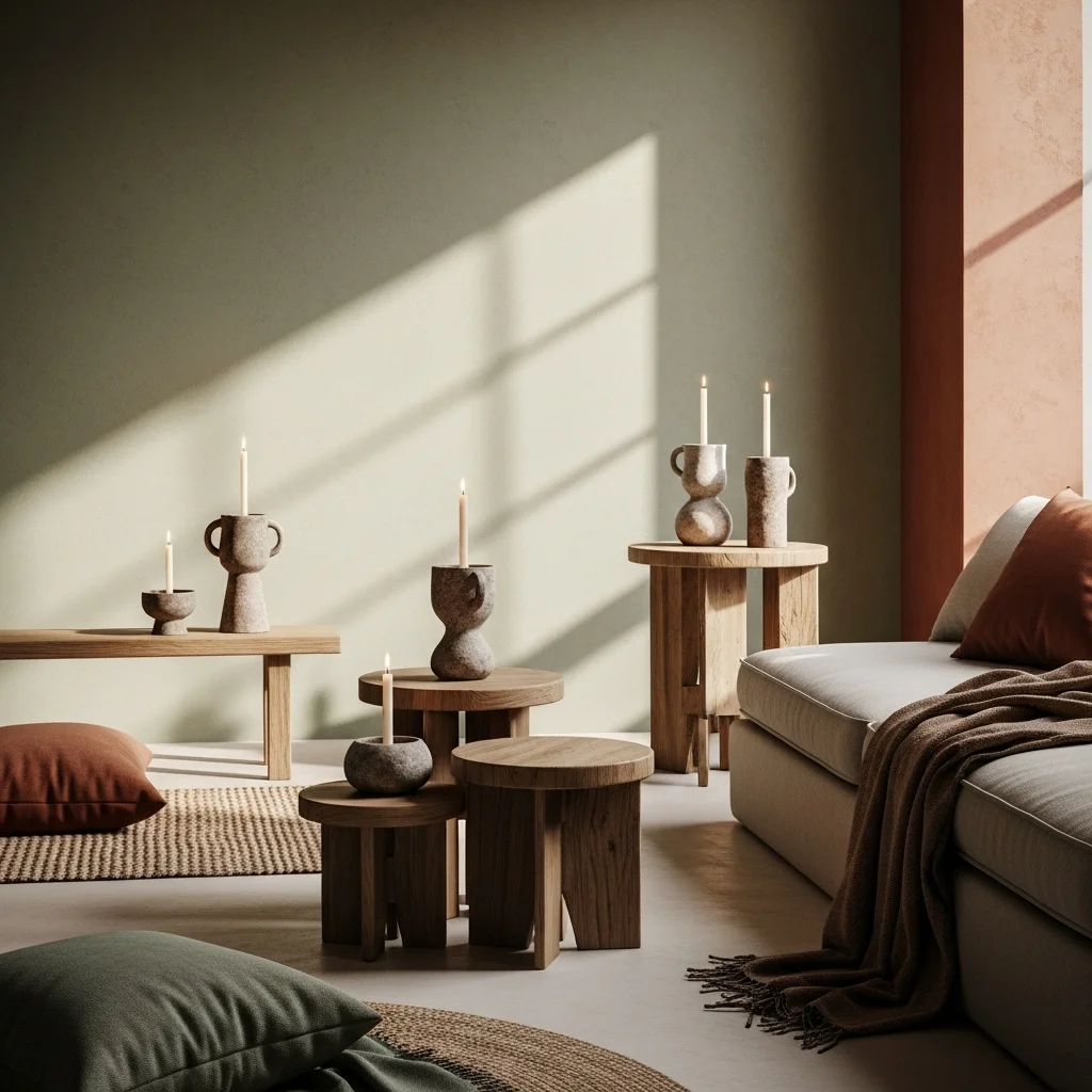  Add Stone or Clay Candle Holders