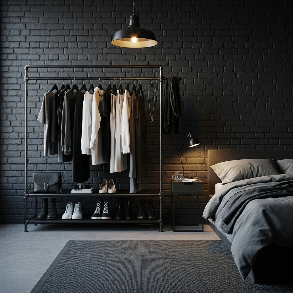 Add a Clothing Rack for Open Storage