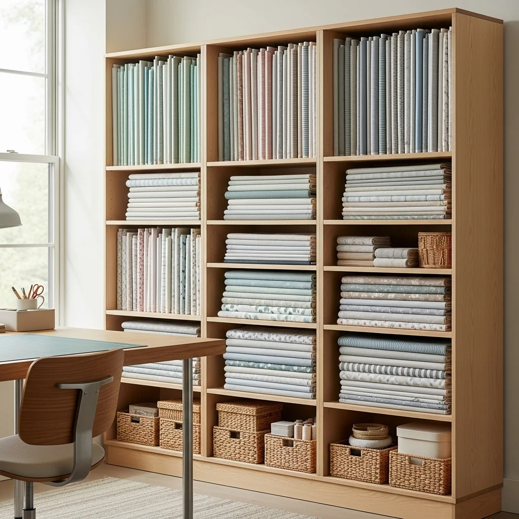 Add a Fabric Hutch or Cabinet for Folded Textiles