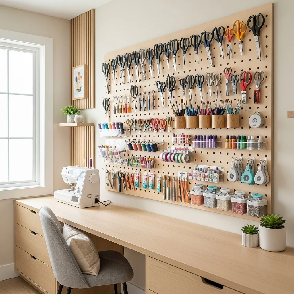 Add a Pegboard Wall for Tools and Supplies