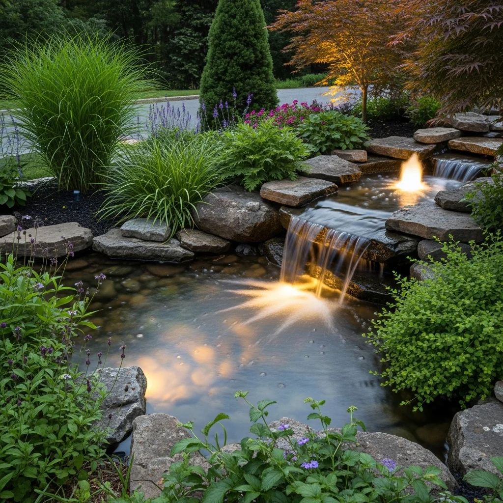 Add a Water Feature Near the Driveway Entrance