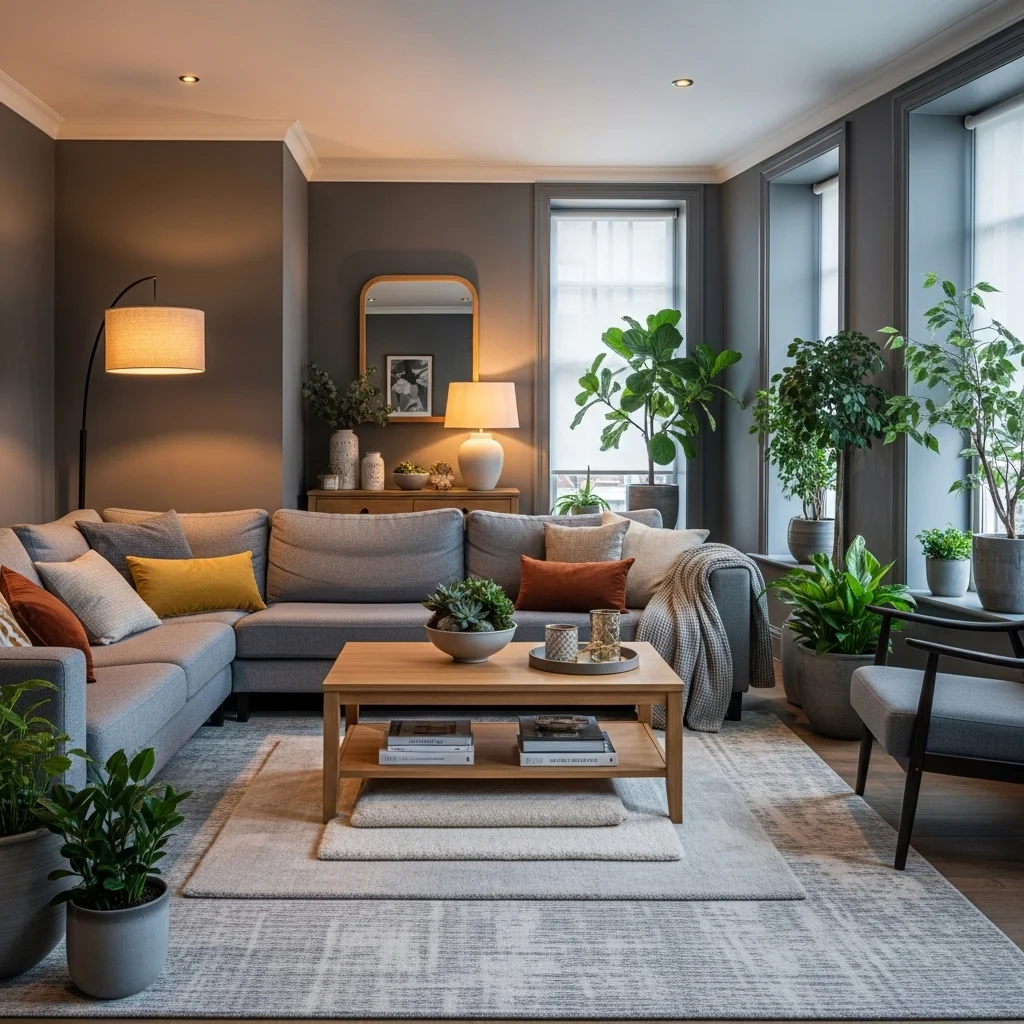 Balance Cool Grey with Warm Lighting