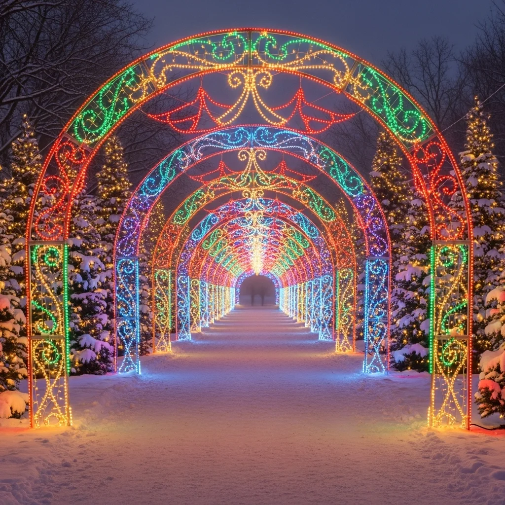 Christmas Lights Tunnel