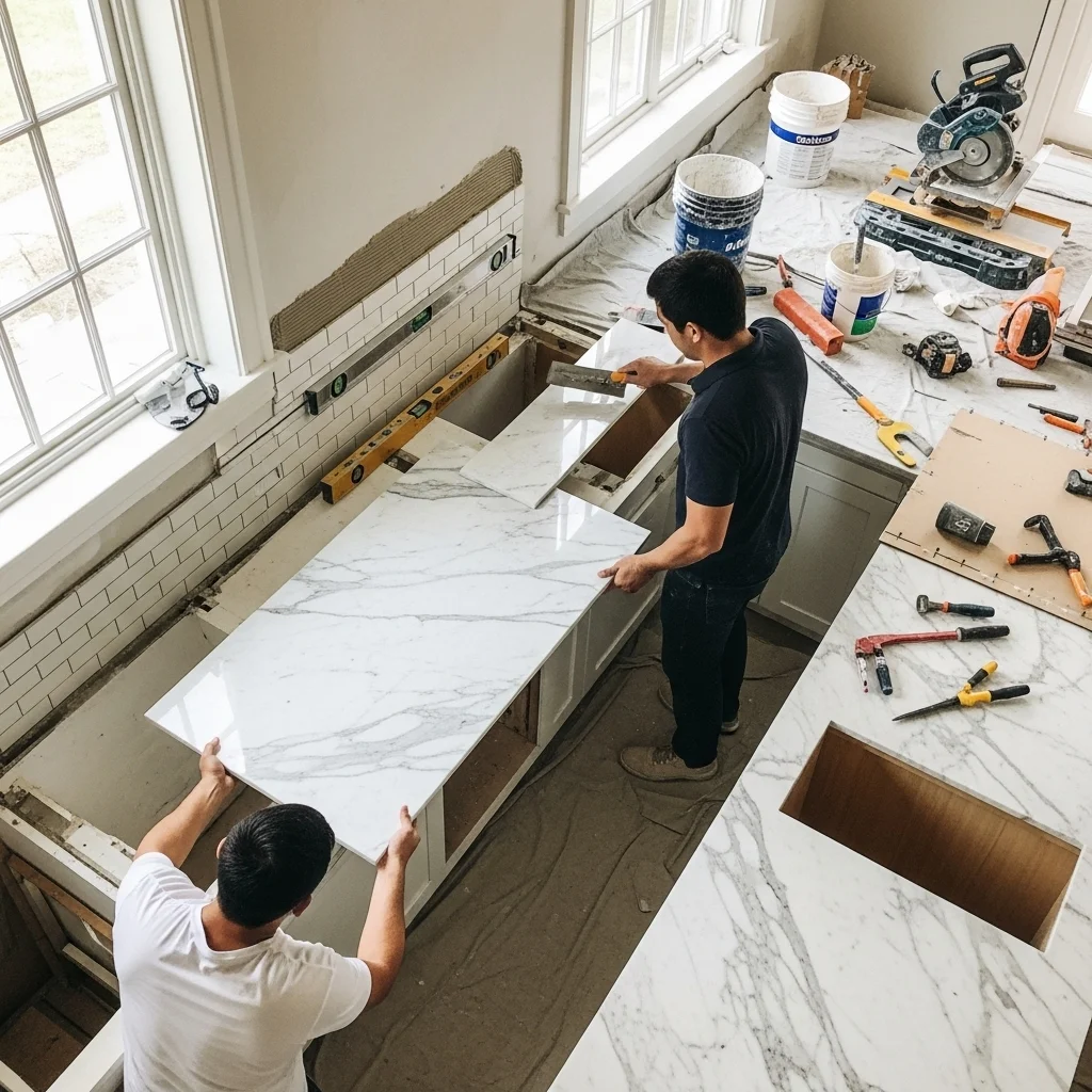 Countertops and Backsplash (1–2 Weeks)