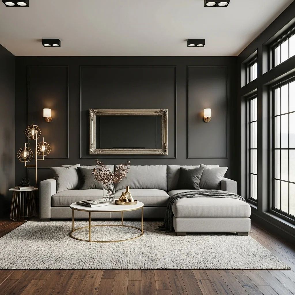 Create Contrast with Dark Walls