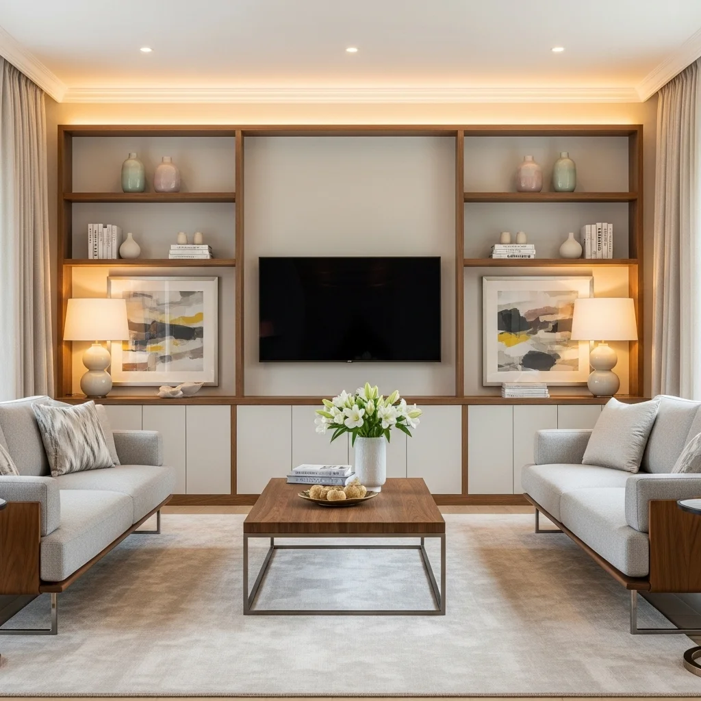 Create Symmetry with Matching Décor Pieces