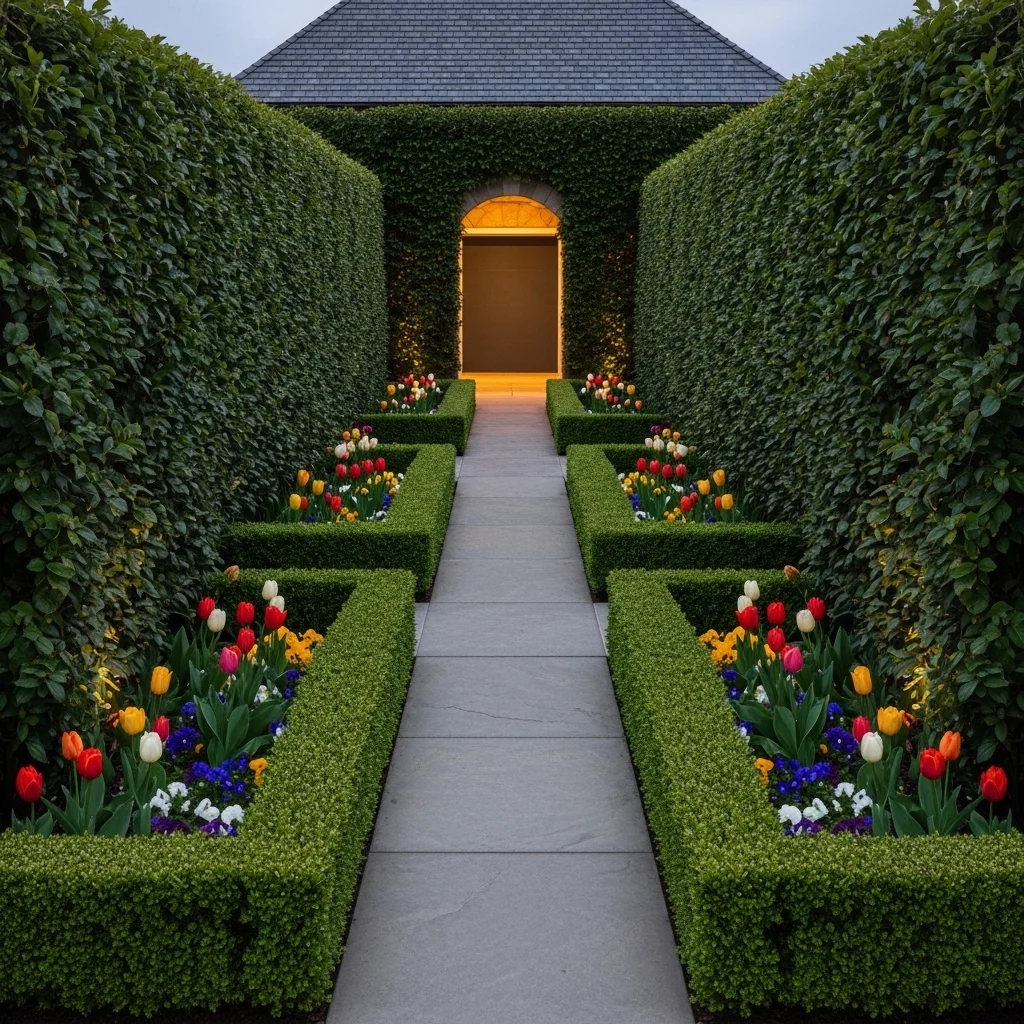  Create a Symmetrical Planting at the Garage Entrance