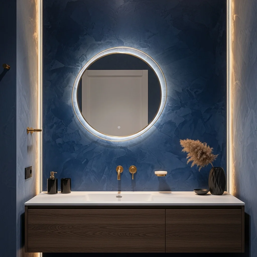 Deep Blue Jewel-Tone Plaster Drama