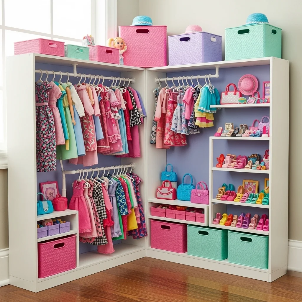  Design a Barbie-Themed Closet Corner