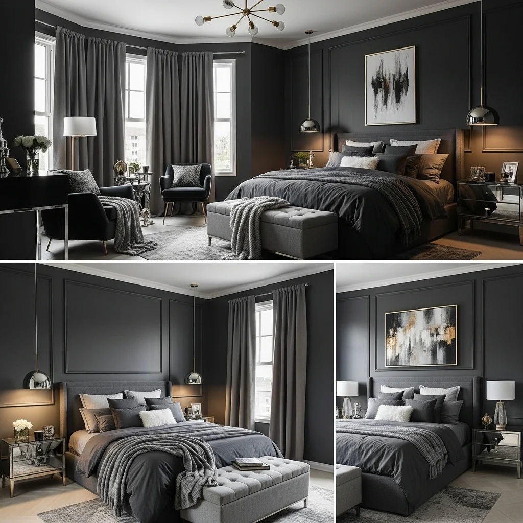 Drench in Charcoal Gray for Drama